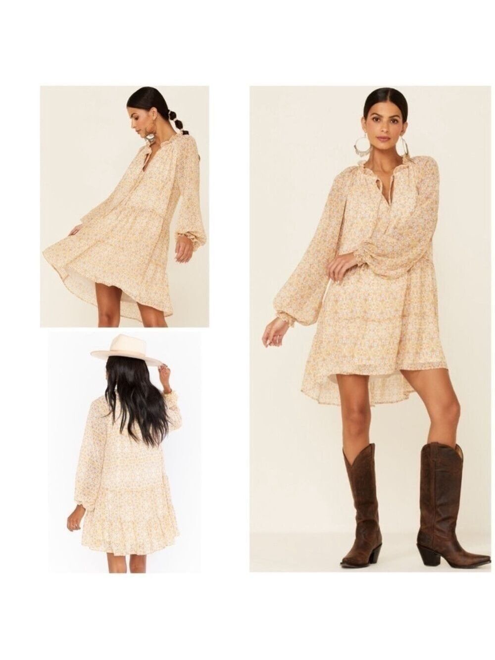 Show Me Your MuMu Birdie Mini Dress light pink/tan Desert Snake Print Size XS